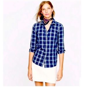 Indigo J. Crew boy cut shirt